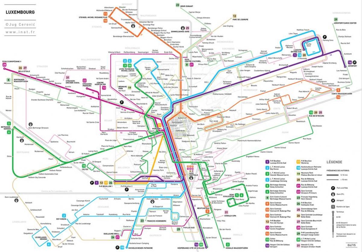 מפה של Luxembourg metro