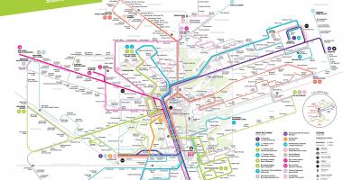 מפה של לוקסמבורג תחבורה ציבורית