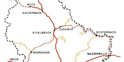 מפה של תחנת הרכבת ללוקסמבורג.